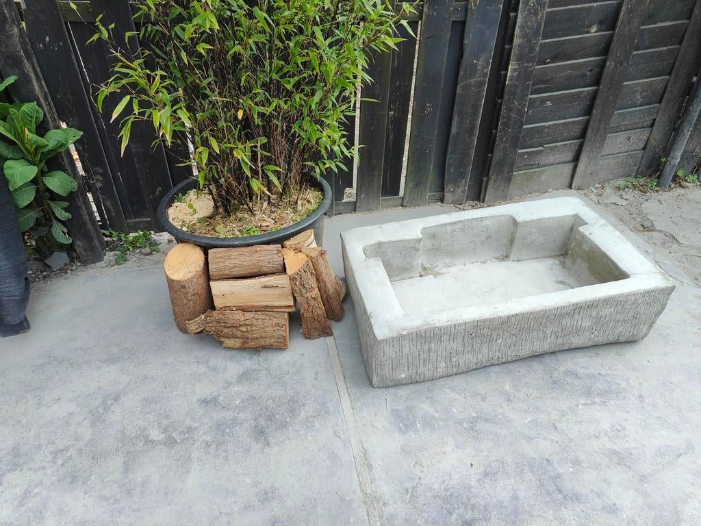 Mooie ruwe trog plantenbak waterbak bloembak LxBxH 97 60 23., Ophalen of Verzenden, Rechthoekig, Hout