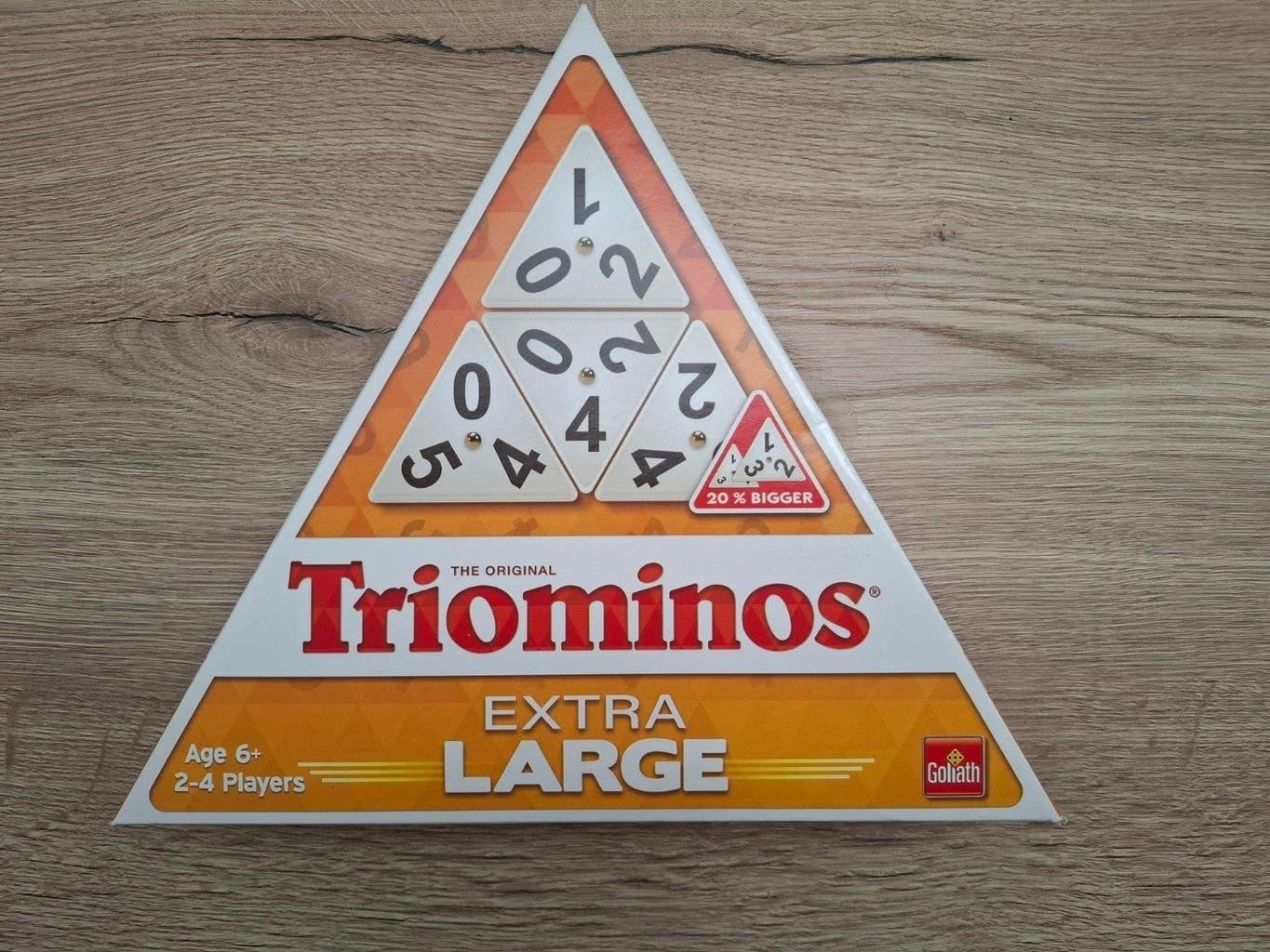 Triominos Extra Large - Het originele driehoekdominospel, Een of twee spelers, Ophalen of Verzenden, Nieuw, Goliath