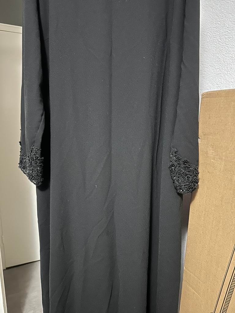 Jurk/ Abiye maat 52, Ophalen of Verzenden, Zo goed als nieuw, Zwart, Jurk