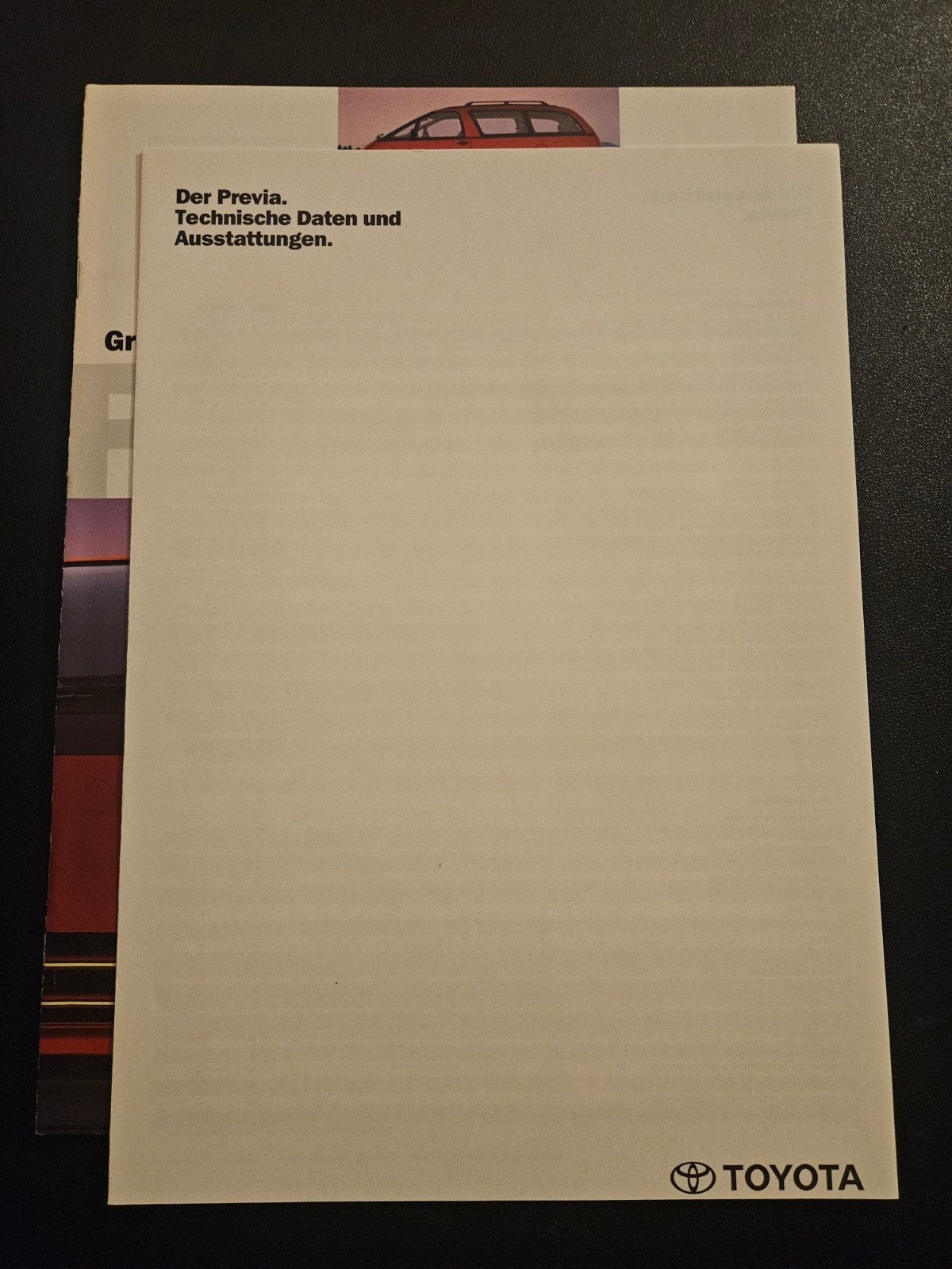 Brochure Toyota Previa 1997, Ophalen of Verzenden, Zo goed als nieuw, Toyota