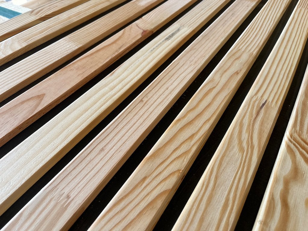 Wandbetimmering 20x60x3000 Bar Neutre avc Languette Noire, Ophalen, Wandbekleding, 75 m² of meer
