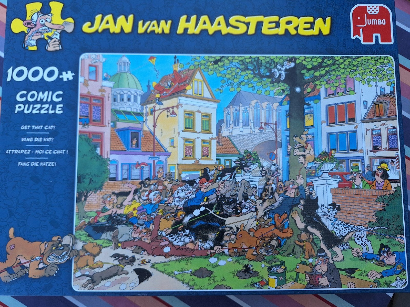 jan van haasteren puzzel, vang de kat, Ophalen of Verzenden, 500 t/m 1500 stukjes, Zo goed als nieuw