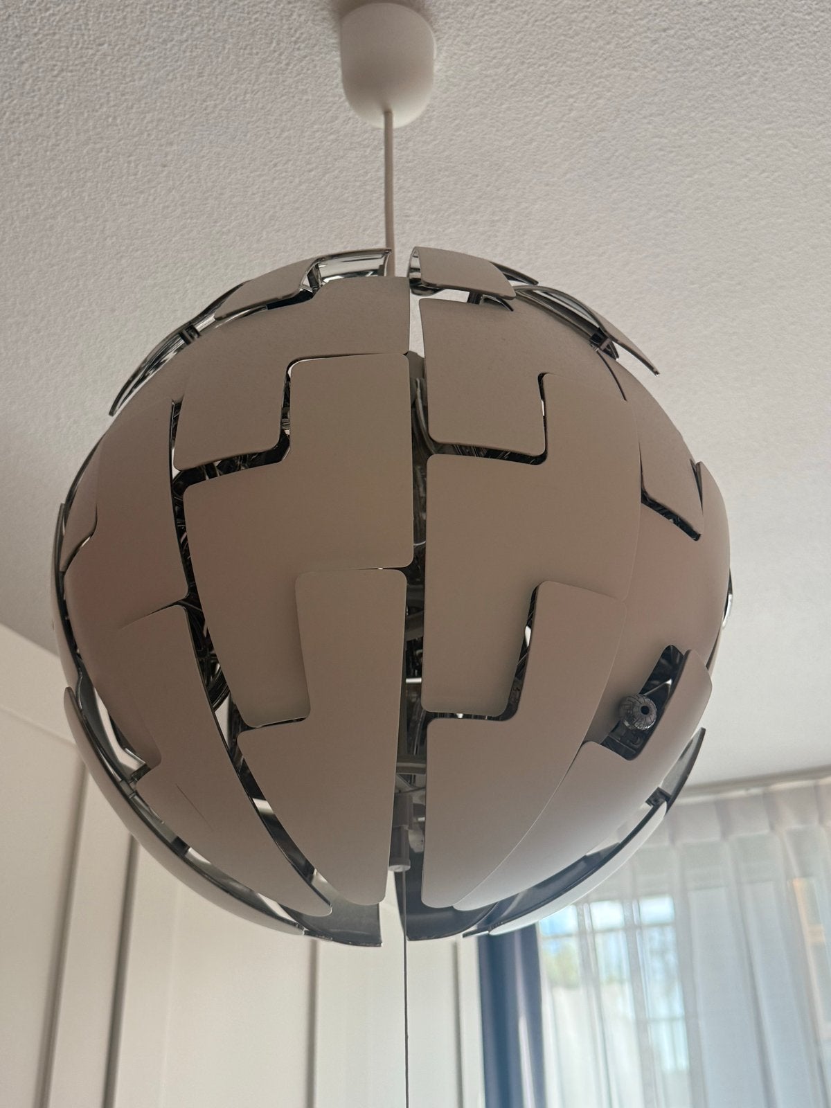 IKEA PS 2014 Hanglamp - Wit/Koper - Uitschuifbaar, Ophalen, Zo goed als nieuw, Metaal, E27 (groot)