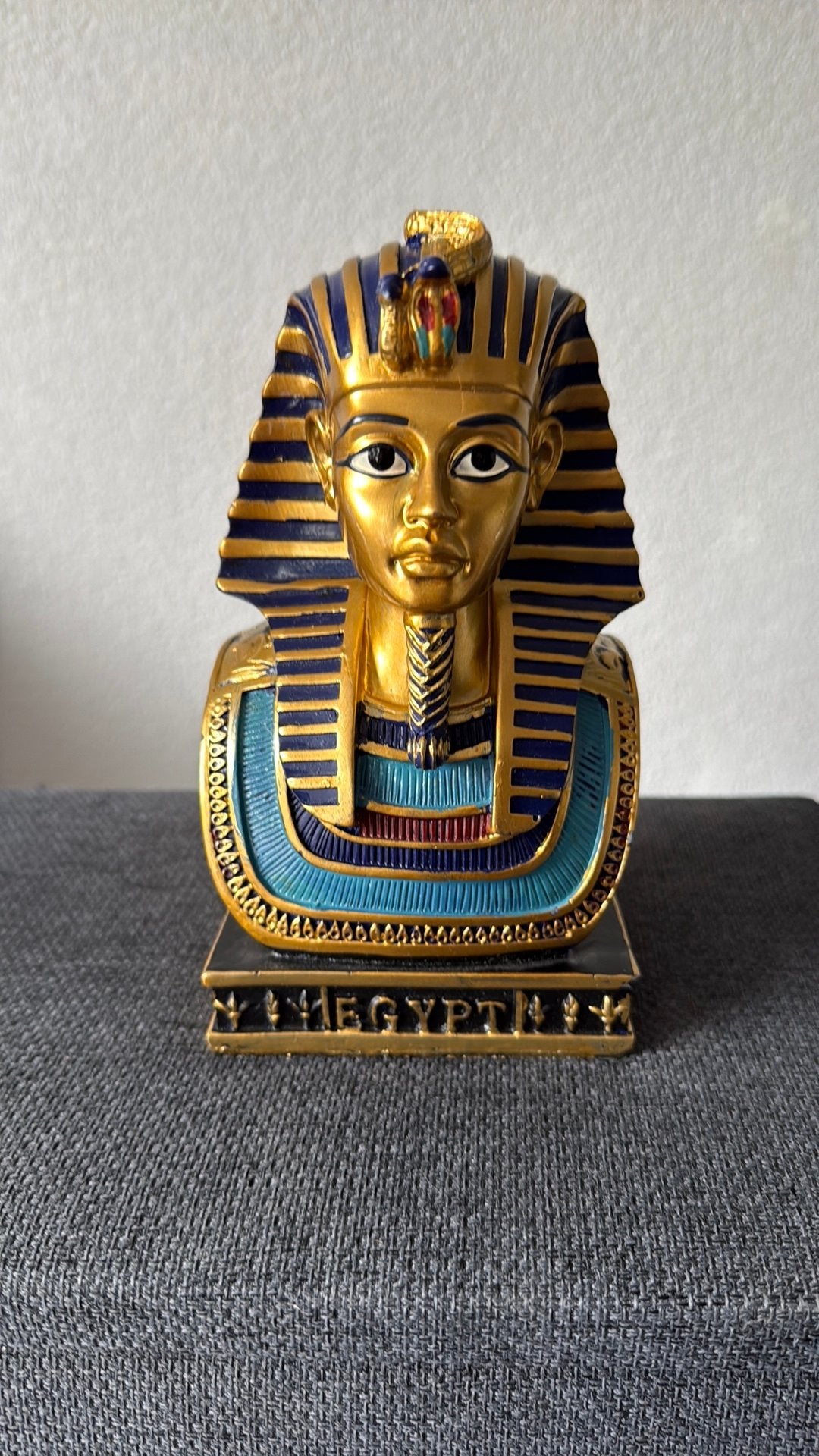 Buste Toetanchamon - Egyptische Farao Decoratie, Ophalen of Verzenden, Zo goed als nieuw, Mens
