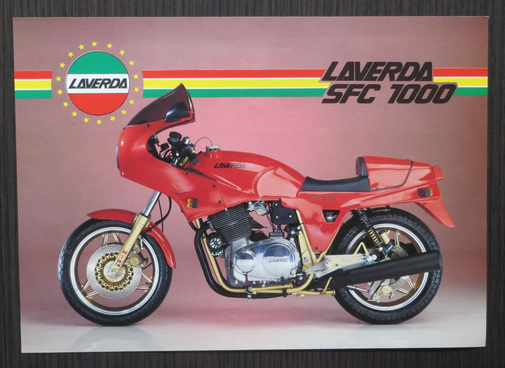 Folder Laverda SFC 1000 - circa 1985 (Ital/Engels) - 2 blz, Verzenden, Overige merken