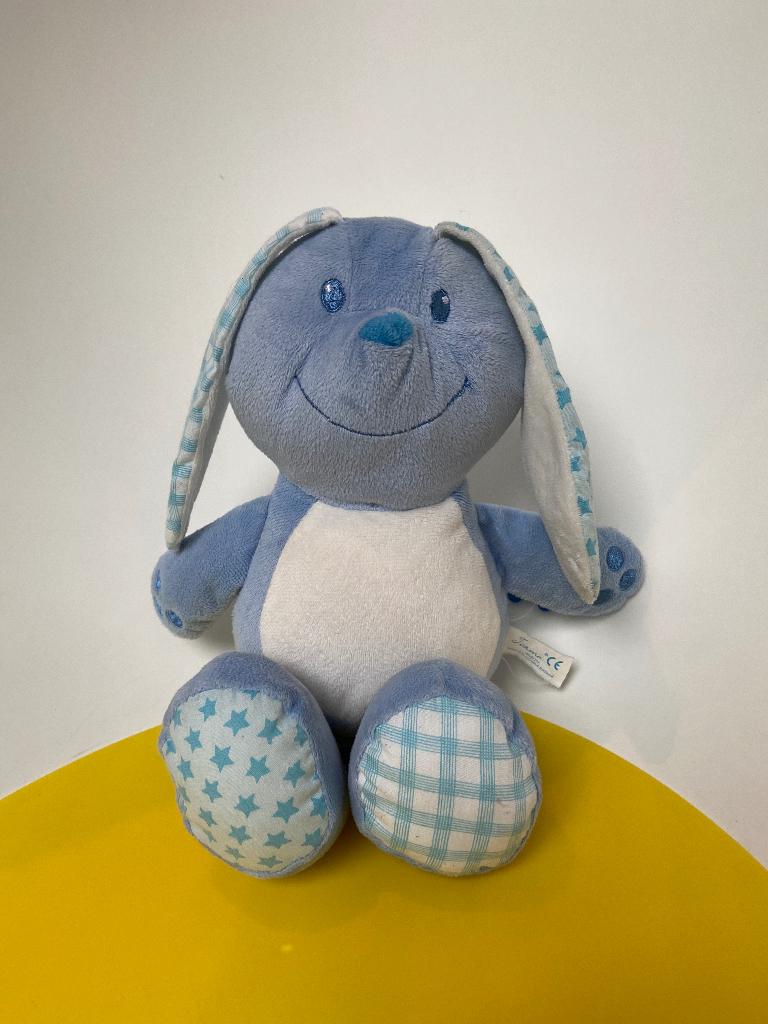5144 tiamo konijn blauw, Kinderen en Baby's, Speelgoed | Knuffels en Pluche, Ophalen of Verzenden, Zo goed als nieuw, Konijn