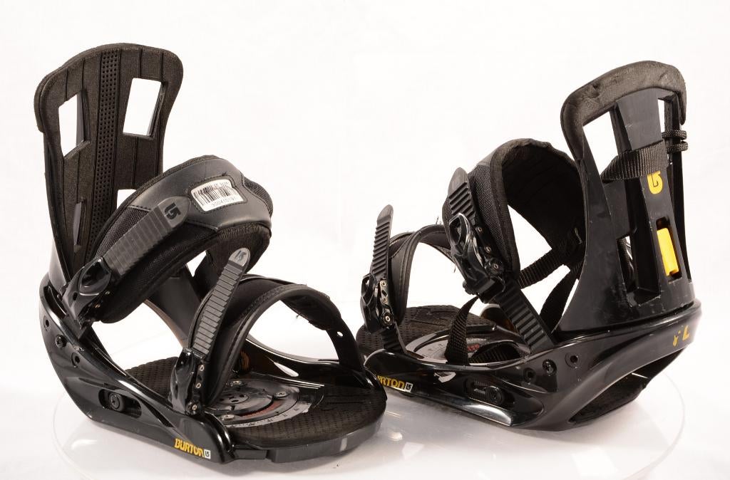 L snowboard bindingen BURTON PROGRESSION, black/yellow, Ophalen of Verzenden, Gebruikt, Bindingen