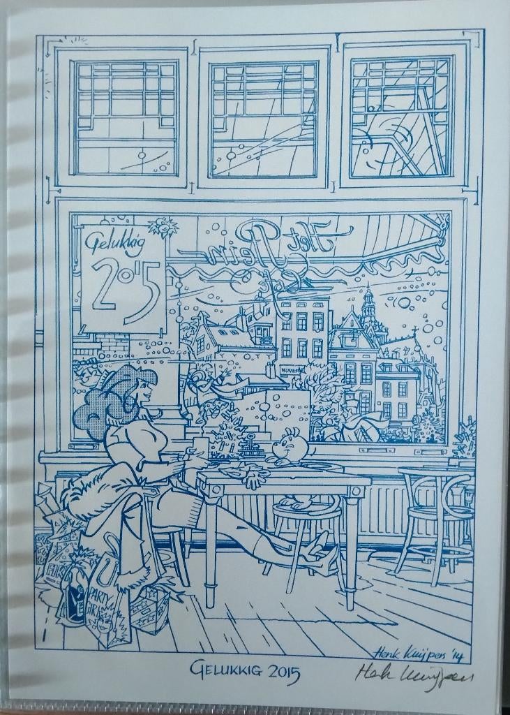 Franka Kerst / Nieuwjaarskaart 2015  (Henk Kuipers), Verzamelen, 1980 tot heden, Nieuw, Ophalen of Verzenden, Prent