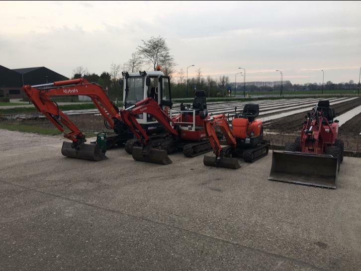 Minigraver, Minishovel, Grondwerker, verhuur en straatwerk, Garantie, Tuinonderhoud of Snoeiwerk