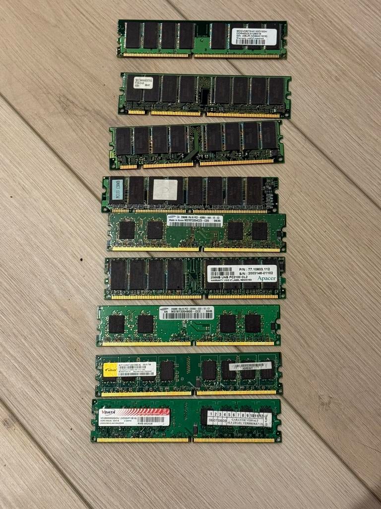 Vintage / antiek geheugen PC100 PC2, Computers en Software, RAM geheugen, Ophalen of Verzenden, Gebruikt, DDR2, Desktop