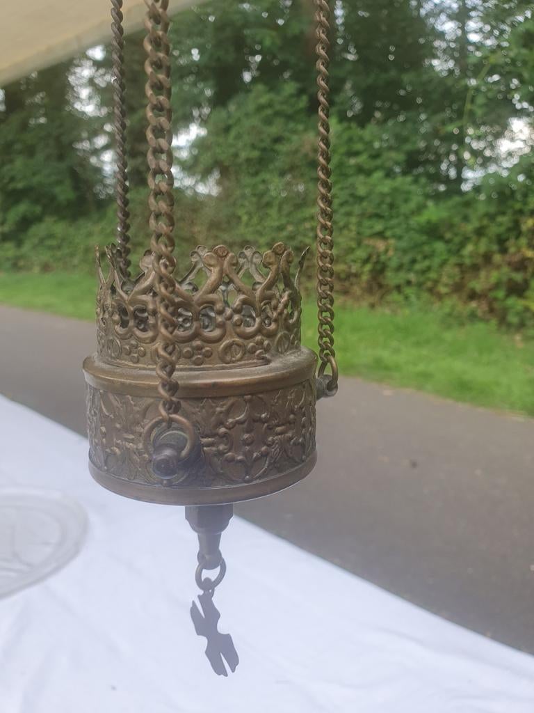 Antiek Godslampje / Wierookhouder Messing/Koper, Antiek en Kunst, Antiek | Religie, Ophalen of Verzenden