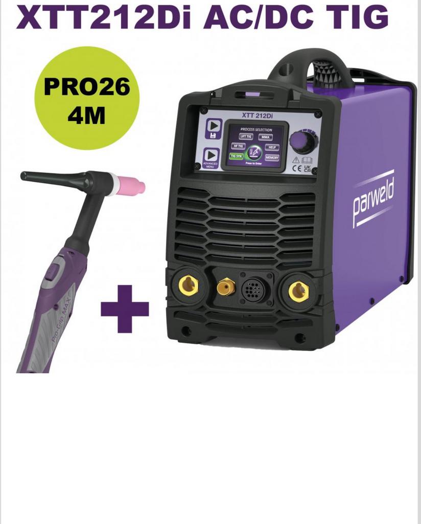 🔥NIEUW Parweld Tig XTT 212Di AC/DC Puls 200A lasapparaat, Nieuw, Parweld, Tig, Hof-techniek@outlook.com