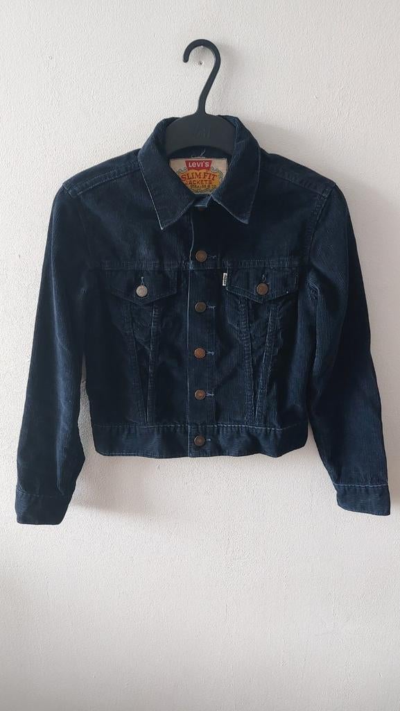 Vintage 60s 70s Levis big E corduroy jacket XS S, Blauw, Ophalen of Verzenden, Gedragen, Levi’s