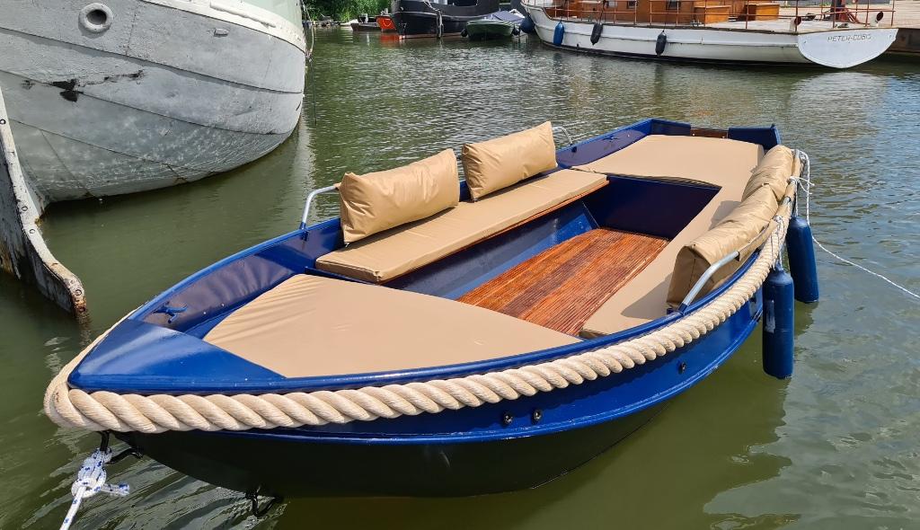 Schitterende stalen grachtenbootjes en sloepjes in Amsterdam, Ophalen of Verzenden, Zo goed als nieuw, Staal, Met motor