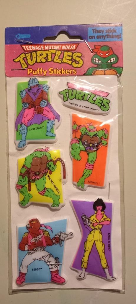 Vintage Puffy Stickers - Teenage Mutant Ninja Turtles NIEUWE, Ophalen of Verzenden, Nieuw