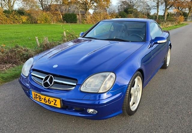 Mercedes benz  2000 Blauw 320 v6, Auto's, Chrysler, Automaat, Cabriolet, Zwart, Bedrijf