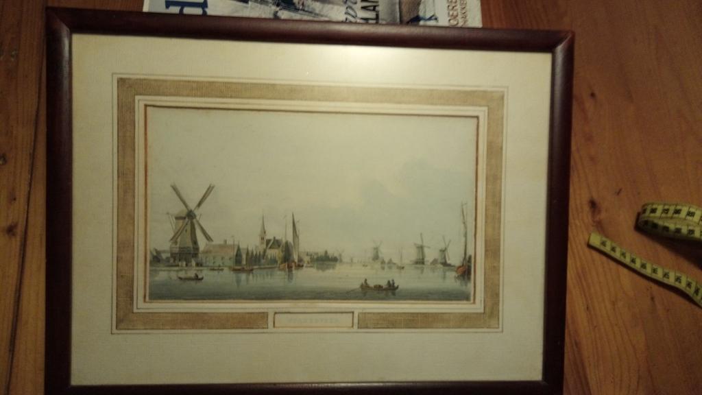 Oude prent Wormerveer, ingelijst, Ophalen of Verzenden