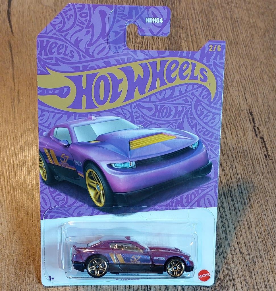 Hot Wheels D-Muscle - '57 anv. Pearl & Chrome series 1/64, Ophalen of Verzenden, Nieuw, Auto