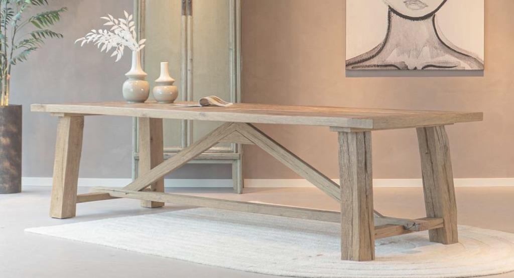 Prachtige Oud Eiken robuuste, stoere & unieke Kloostertafels, Huis en Inrichting, Tafels | Eettafels, 100 tot 150 cm, Eikenhout
