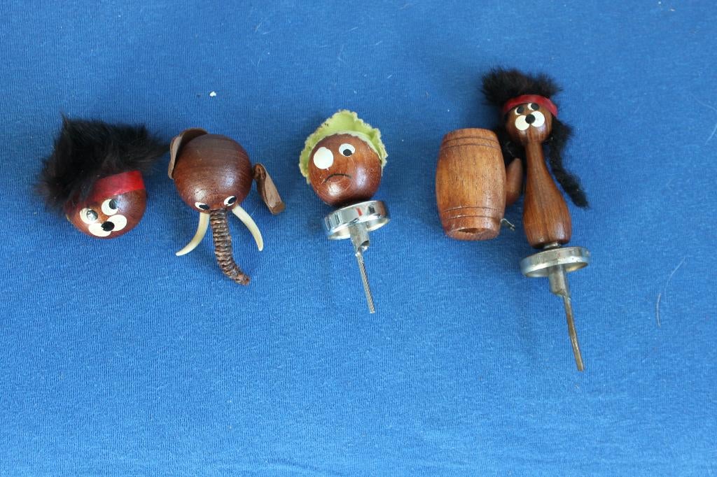 vintage flessen stop 5x, Ophalen of Verzenden