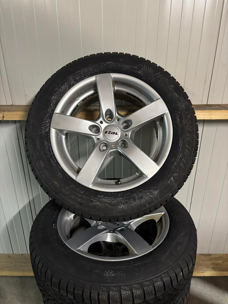 16” RIAL BMW 3 Serie F30 F31 E90 Velgen+Winterbanden 5x120, Ophalen, 16 inch, RIAL, Banden en Velgen