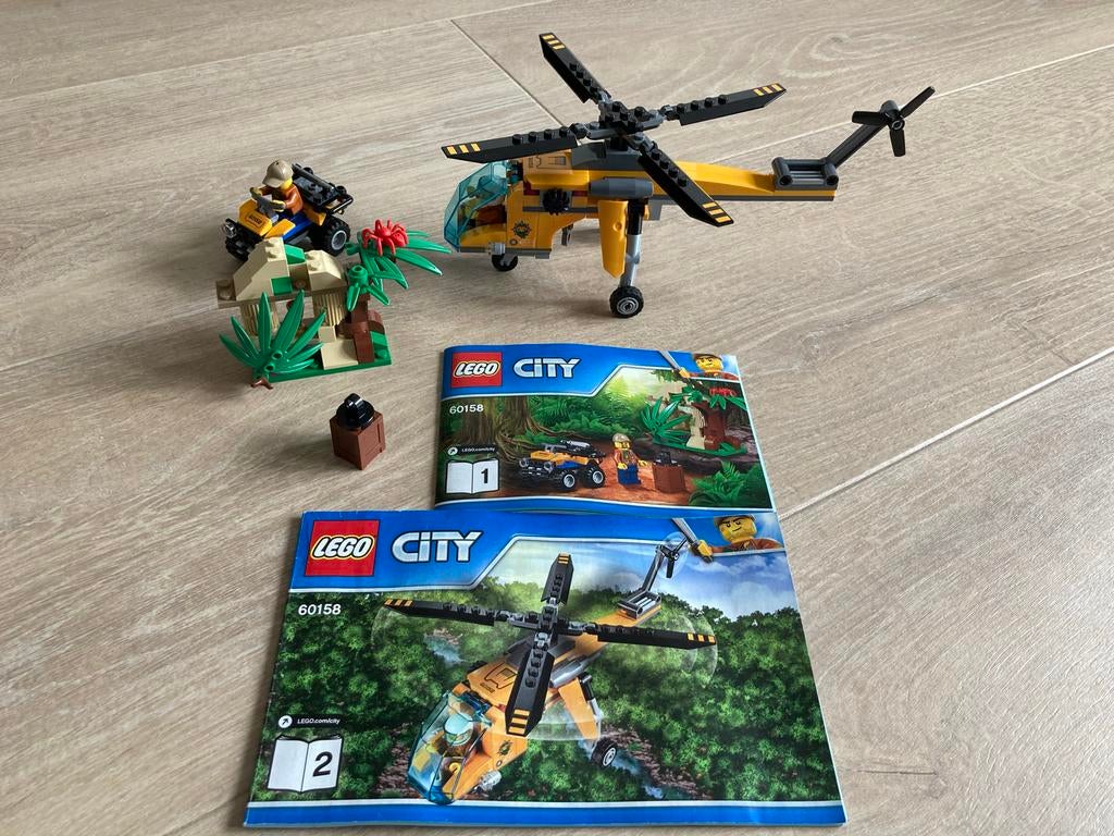 Lego City Jungle Helikopter 60158 - Complete Set, Ophalen of Verzenden, Zo goed als nieuw, Complete set, Lego