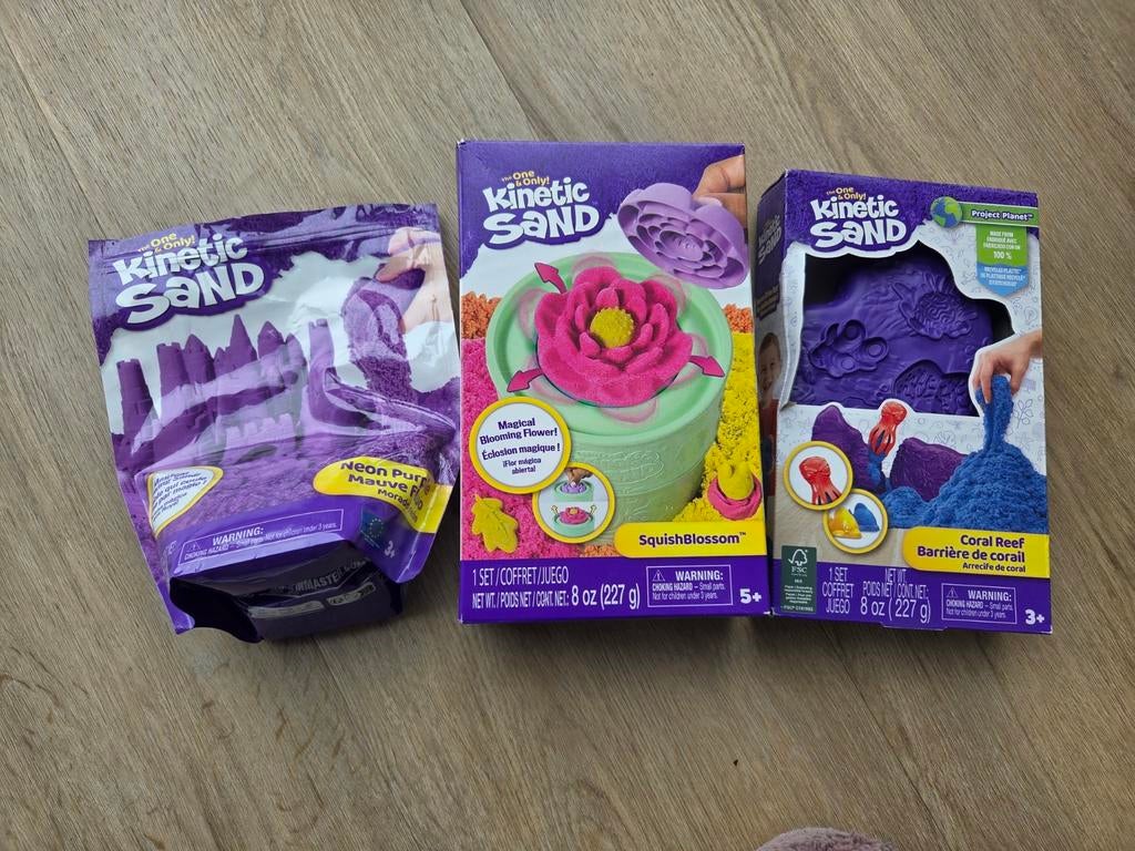 Kinetic sand pakket, incl speelbak., Kinderen en Baby's, Speelgoed | Educatief en Creatief, Ophalen, Nieuw