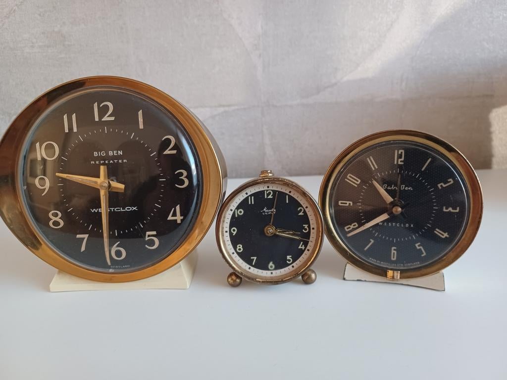 Vintage Wekkers - Westclox Big Ben & Baby Ben, Antiek en Kunst, Antiek | Klokken, Ophalen