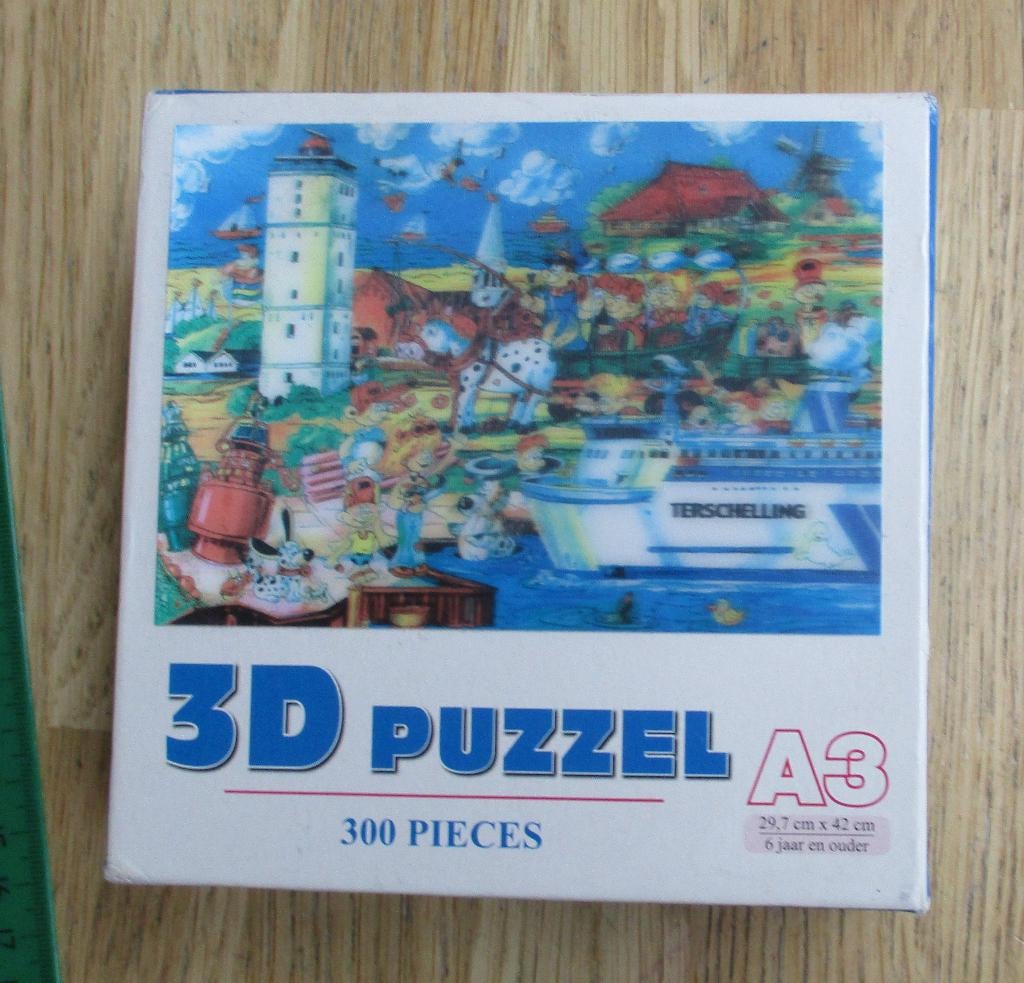 puzzel 3Dpuzzel Terschelling vuurtoren veerboot 300 st. A3, Hobby en Vrije tijd, Ophalen of Verzenden, Minder dan 500 stukjes