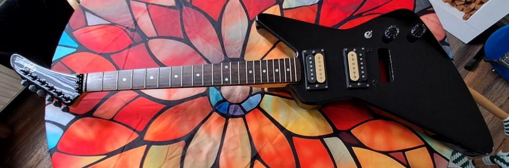 Epiphone Explorer projectgitaar + gigbag | modded, Ophalen, Gebruikt, Solid body, Epiphone
