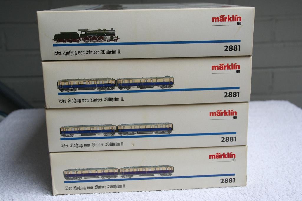 Märklin HO 2881 ''Kaiser Wilhelm II KPEV treinset' 4-delig'', Wisselstroom, Treinset, Nieuw, Ophalen of Verzenden