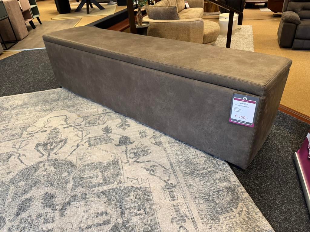 Boxspring opbergbox Antraciet 180cm Direct/Leverbaar E-7160, Ophalen, #Opbergbox#Zitbankje#Boxspring#Slaapkamer, 190 cm of minder