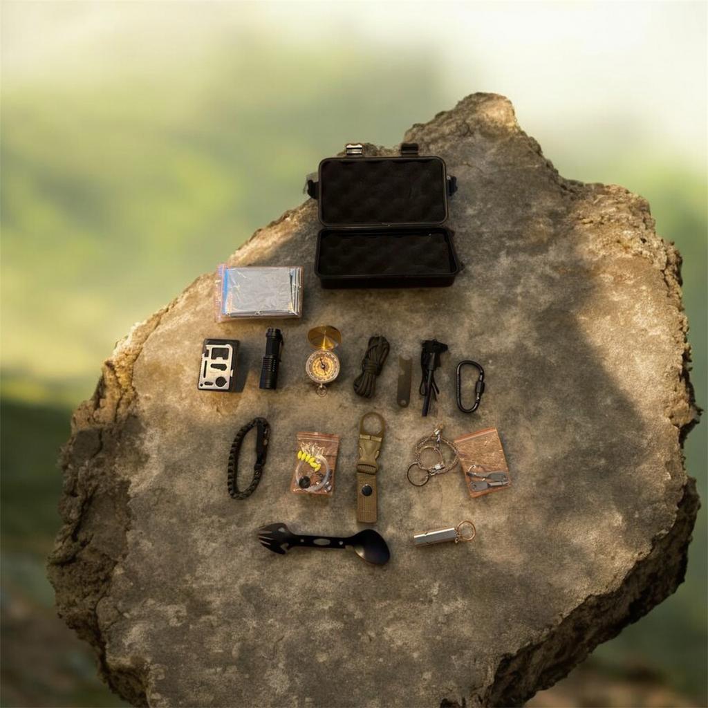Complete Survival / EDC Set – Outdoor,Bushcraft & Noodpakket, Ophalen of Verzenden, Nieuw