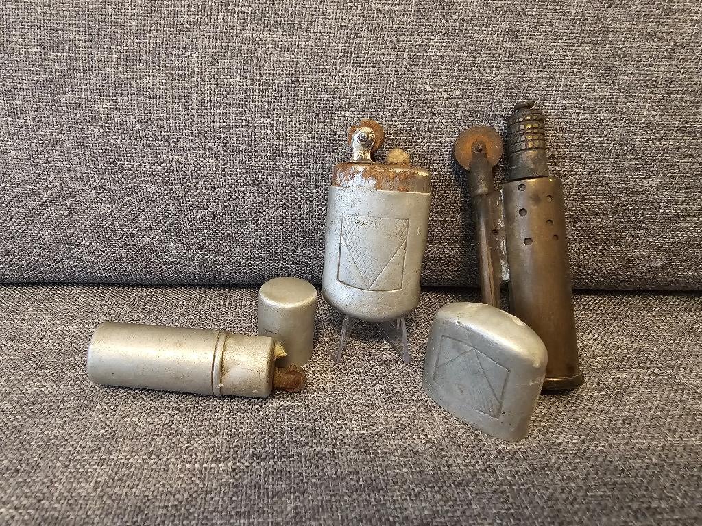 Set van 3 Vintage Aanstekers - Trench Lighter, Verzamelen, Ophalen of Verzenden, Landmacht, Nederland