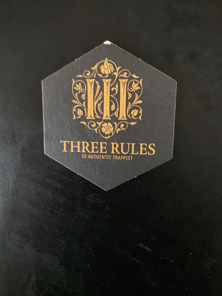 Viltje Three Rules, Verzamelen, Biermerken, Ophalen of Verzenden, Zo goed als nieuw, Viltje(s), La Trappe