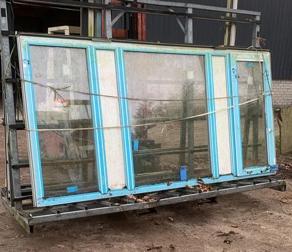 (93) Nieuw kunststof raamkozijn incl glas en 1 draai kiep, Ophalen, Kunststof, Nieuw, 150 tot 225 cm