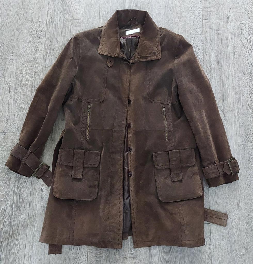 ZGAN mooie leren jas. Essentials 48. 3/4 lengte., Ophalen of Verzenden, Gedragen, Maat 46/48 (XL) of groter, Bruin
