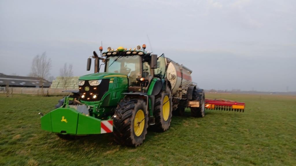 John deere 6215 r met kaweco double twin shift mesttank tank, Ophalen, Beregening en Drainage