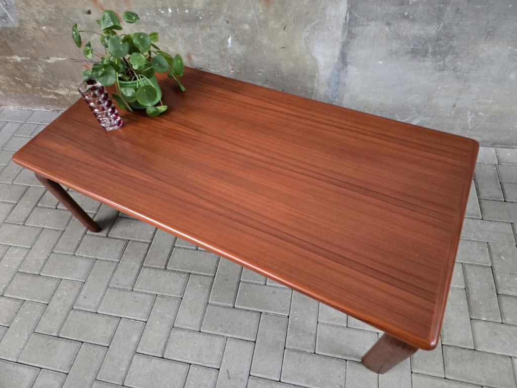 Jaren 70 Design Teakhout Salontafel Mid Century Koffie Tafel, Gebruikt, 100 tot 150 cm, Teakhout, Rechthoekig
