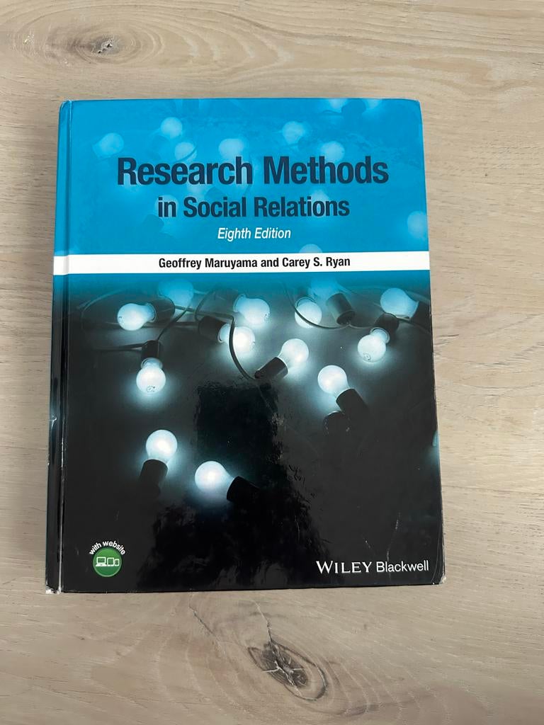 Research Methods in Social Relations - 8e editie, Boeken, Studieboeken en Cursussen, Ophalen of Verzenden, Gamma, Zo goed als nieuw
