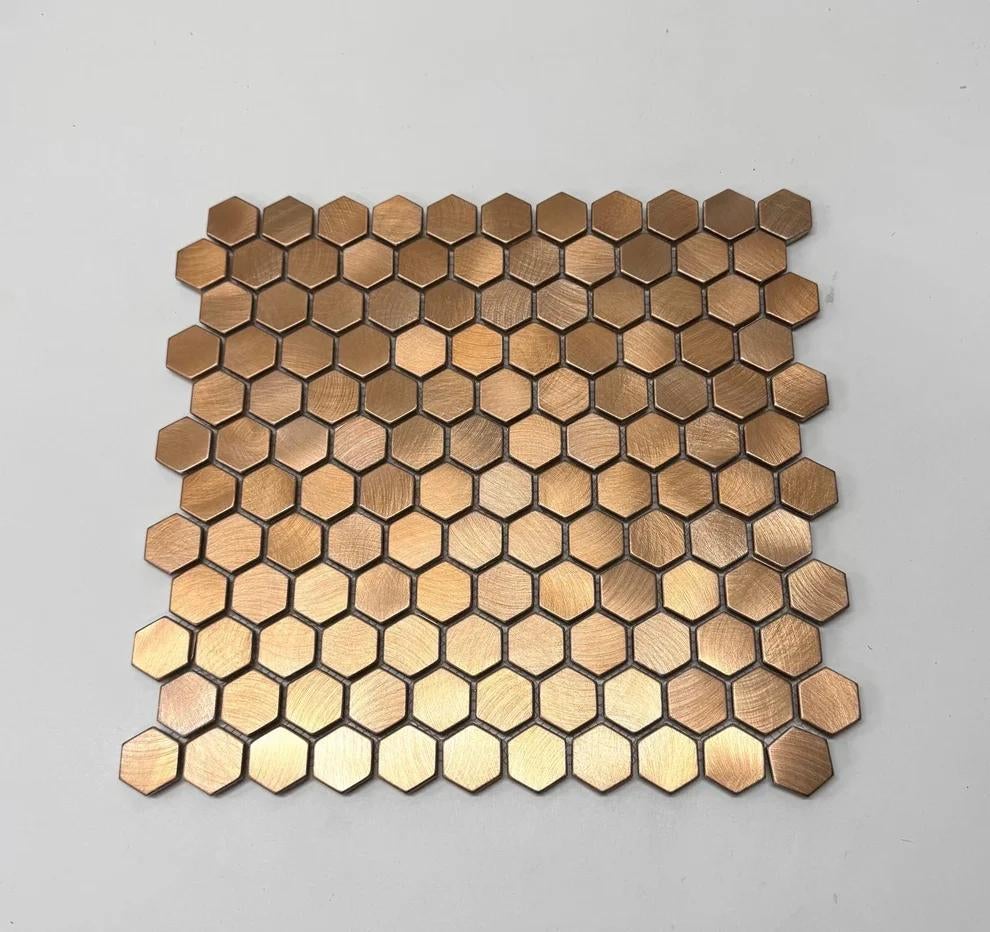 Reflections Copper Hexagon | Mozaiek, Overige materialen, Wandtegels, Nieuw, Ophalen of Verzenden