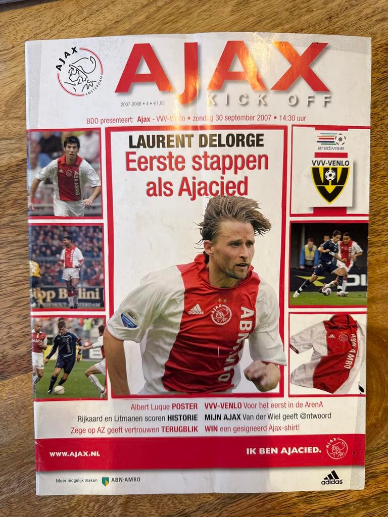 Ajax Kick Off Magazine 2007 Laurent Delorge, Ophalen of Verzenden