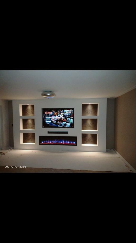 decoratie ombouw en cinewall en verfen