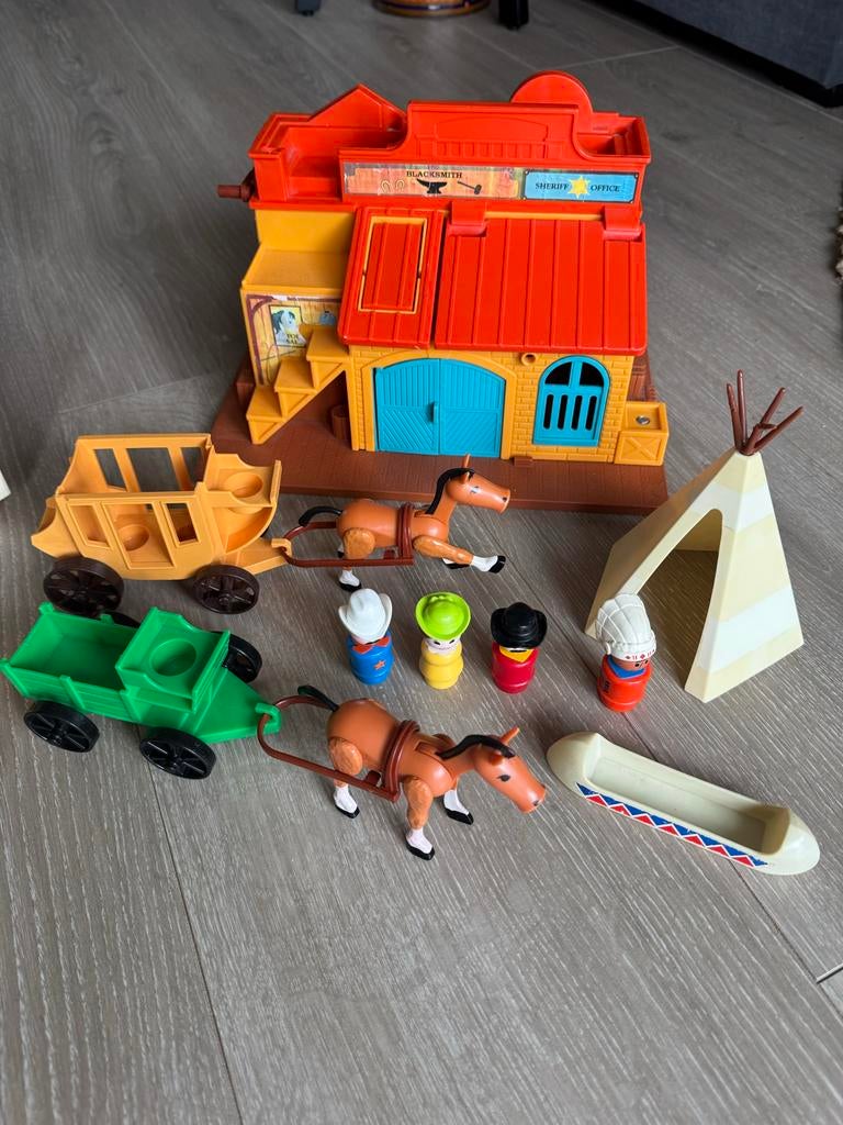Fisher Price Saloon - Western Town, Ophalen of Verzenden, Gebruikt, Bouwen, Met geluid