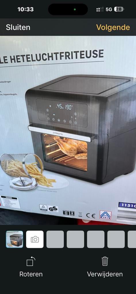 Airfryer, Ophalen of Verzenden, Nieuw, Airfryer