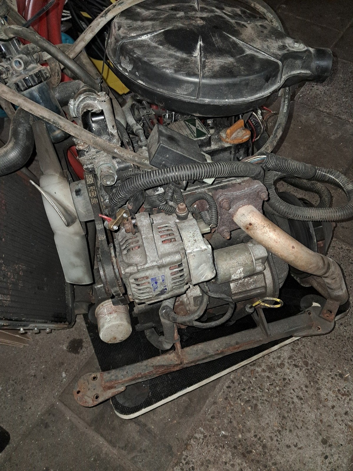 Yanmar diesel blok, Ophalen