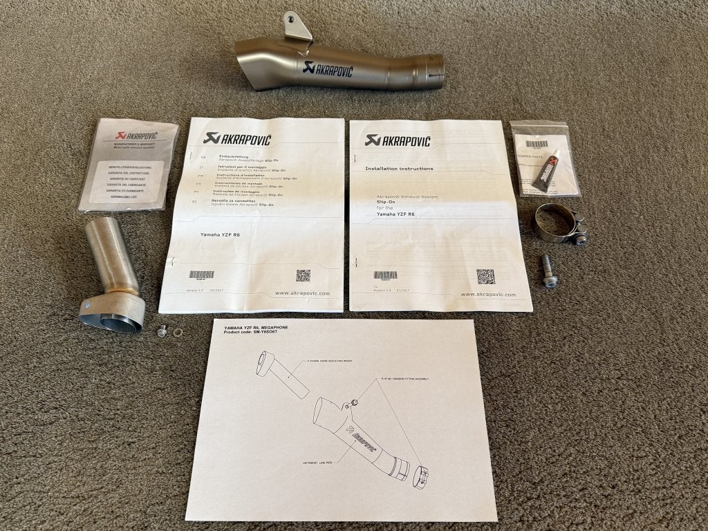 Akrapovic Megaphone uitlaat Yamaha YZF-R6 YZFR6 R6 2006-2025, Motoren, Onderdelen | Yamaha, Gebruikt, Verzenden, Media@akrapovic.com