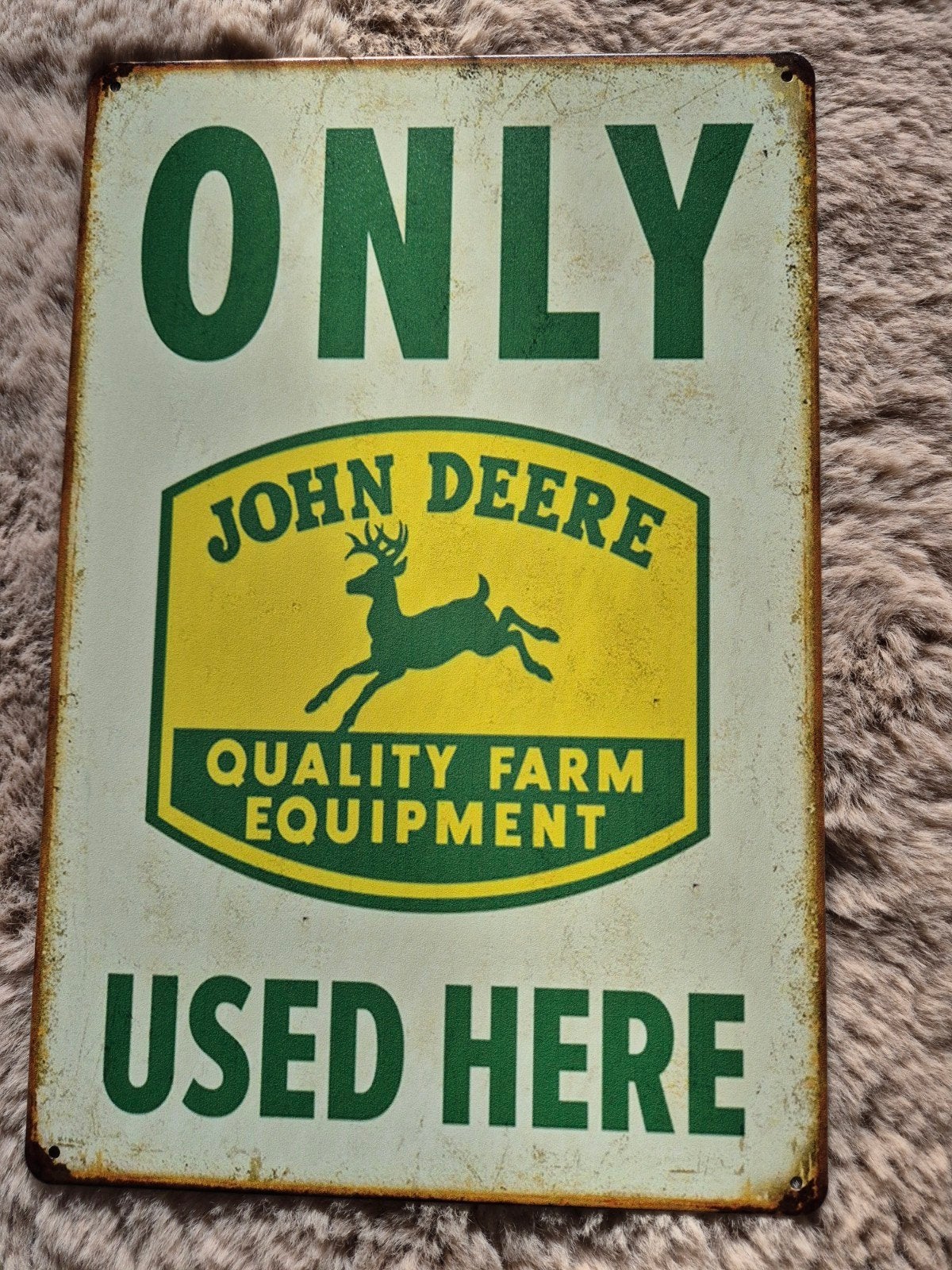Only used here John deere reclamebord, Verzamelen, Ophalen of Verzenden, Nieuw, Reclamebord