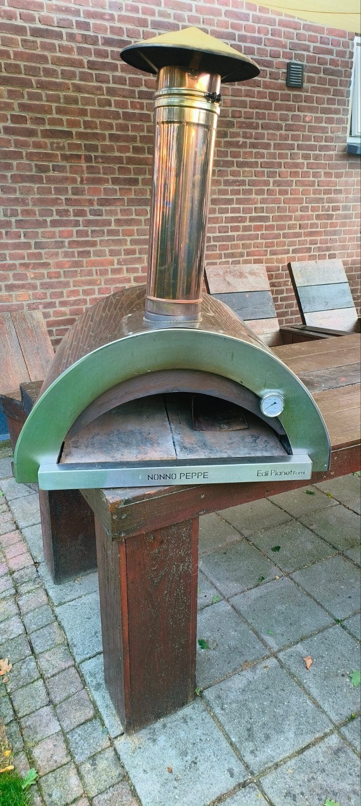 Edil Forni Nonno Peppe Houtgestookte Pizzaoven, Ophalen, Edil Forni, Houtskool, Zo goed als nieuw