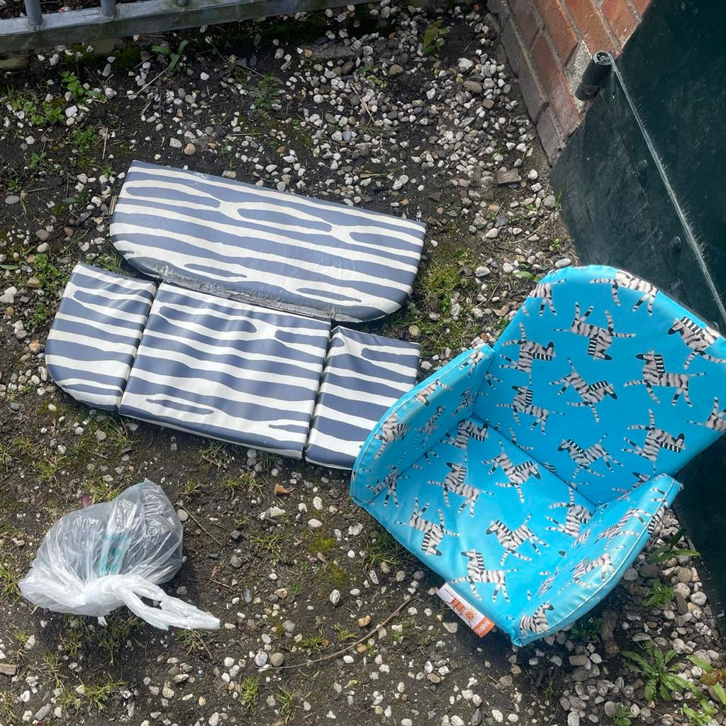 Babboe bakfiets zitjes - Zebra print 2x, Ophalen, Gebruikt, 2 kinderen, Overige merken